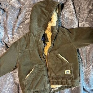 GAP Kids Forest Green Fleece-Lined Corduroy Jacket
